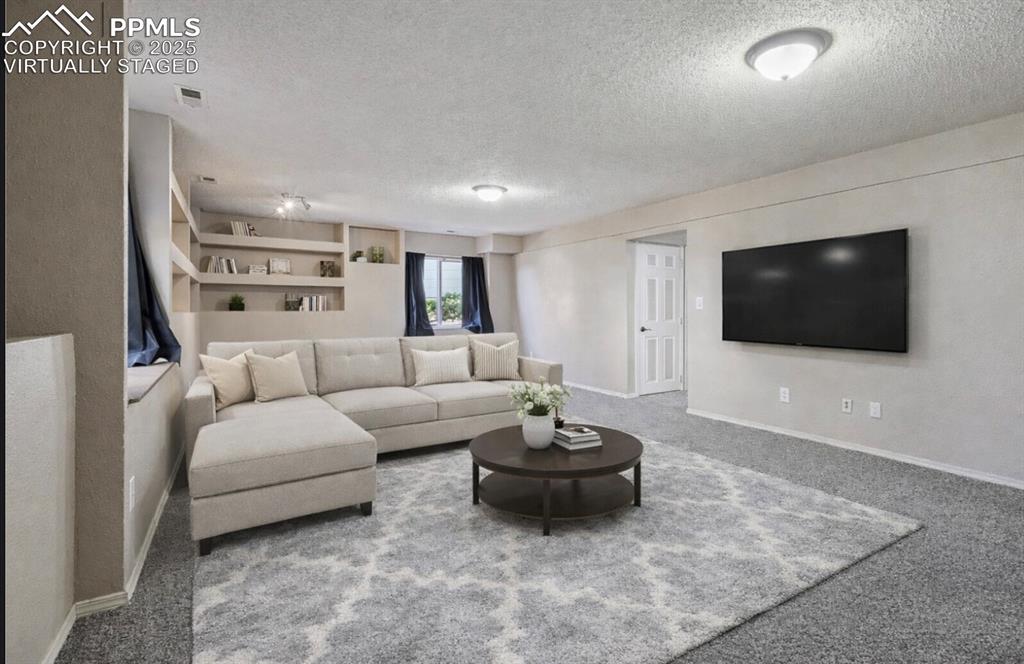 Virtually staged basement