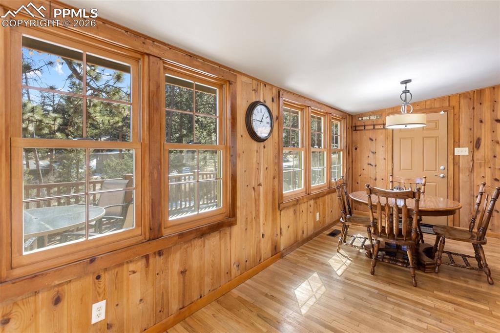 Anderson windows in kitchen and dining area. 