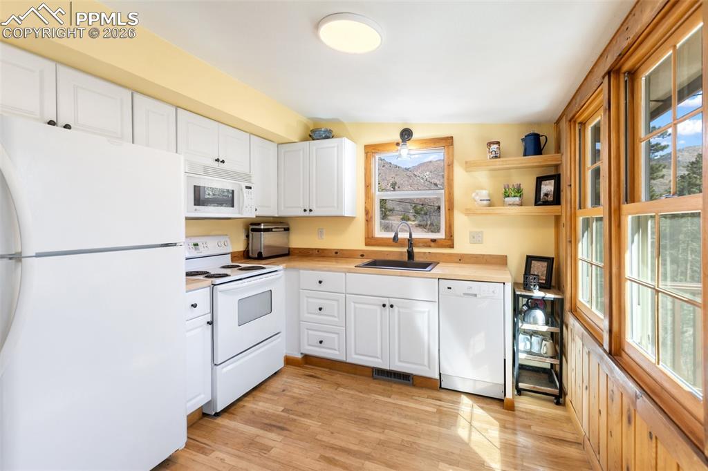 Kitchen with butcher block counters