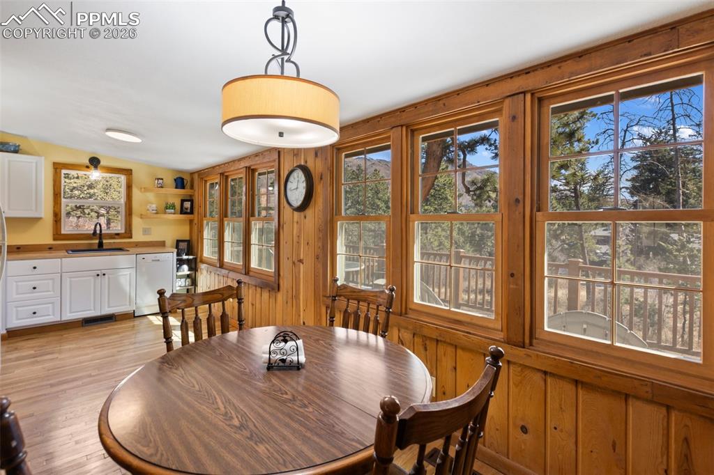 Gorgeous views from the kitchen and dining area. 