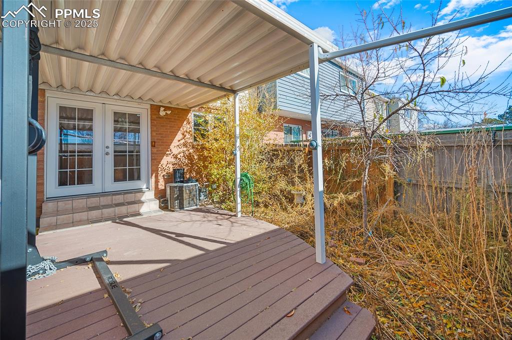 Deck with french doors