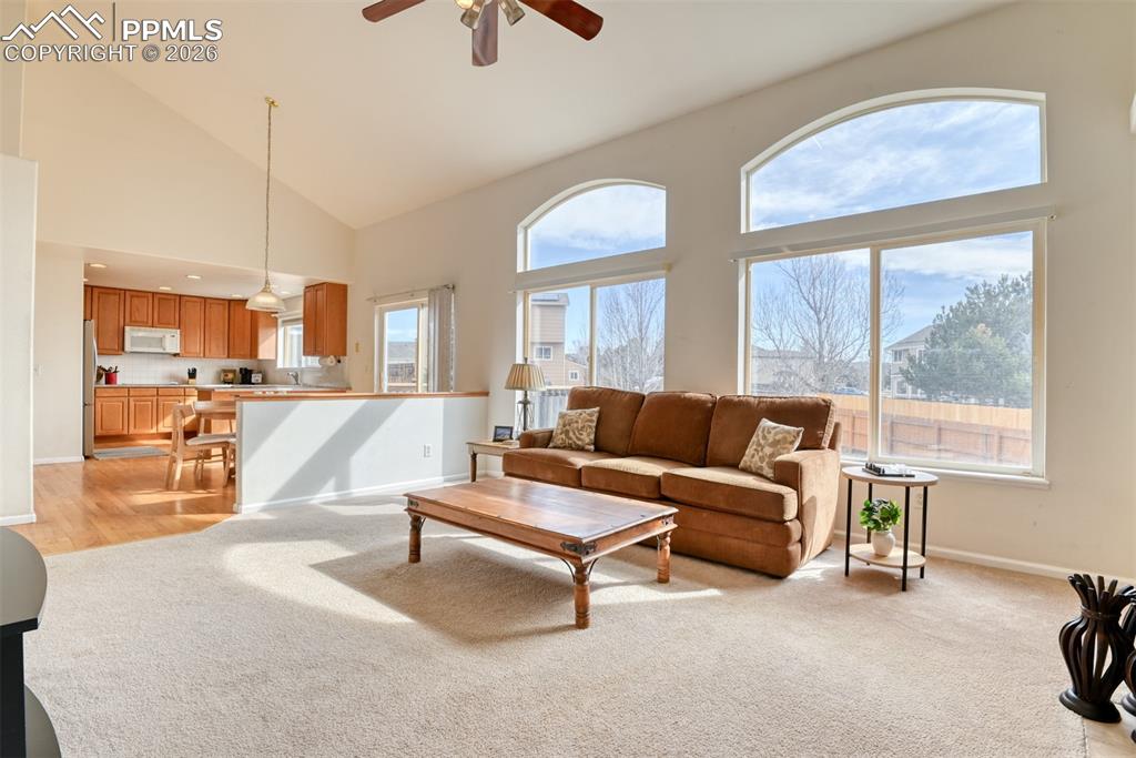 View from great room looking back toward the kitchen. 