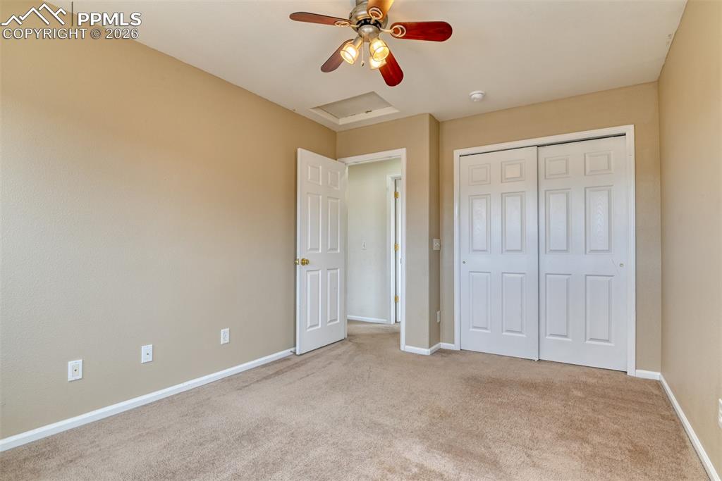 Another view of bedroom 2 showing the closet.