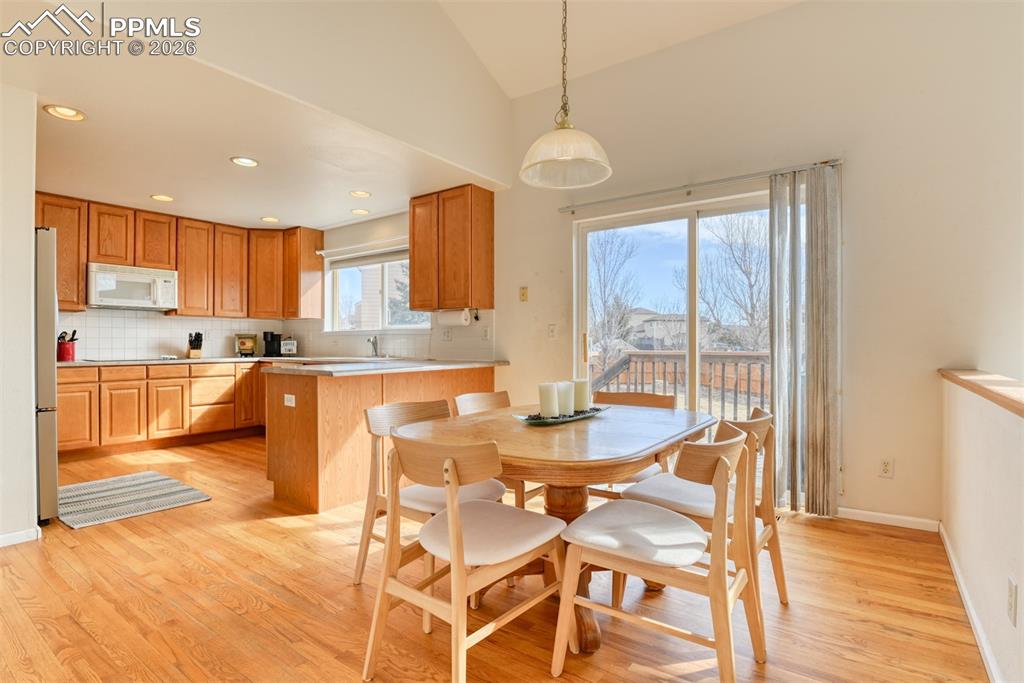 Lots of possible seating and large pantry not shown in photo. 