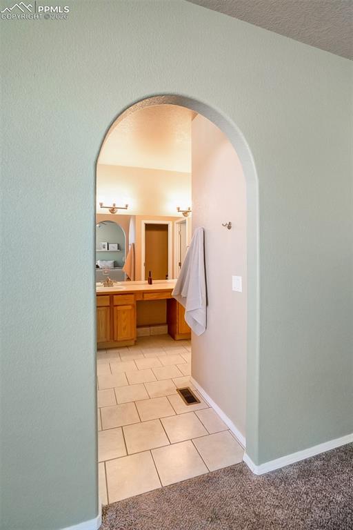 5-piece primary bath with access to large walk-in closet
