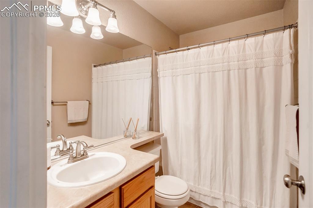 Secondary Bath - tub and shower