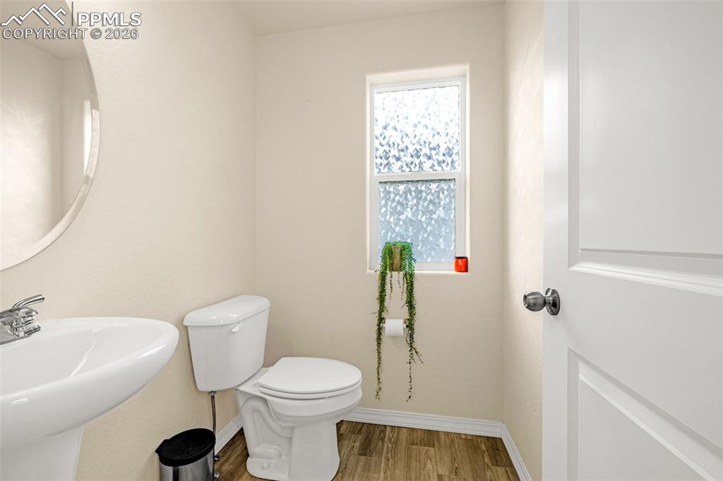 half bath on main floor by the stairs