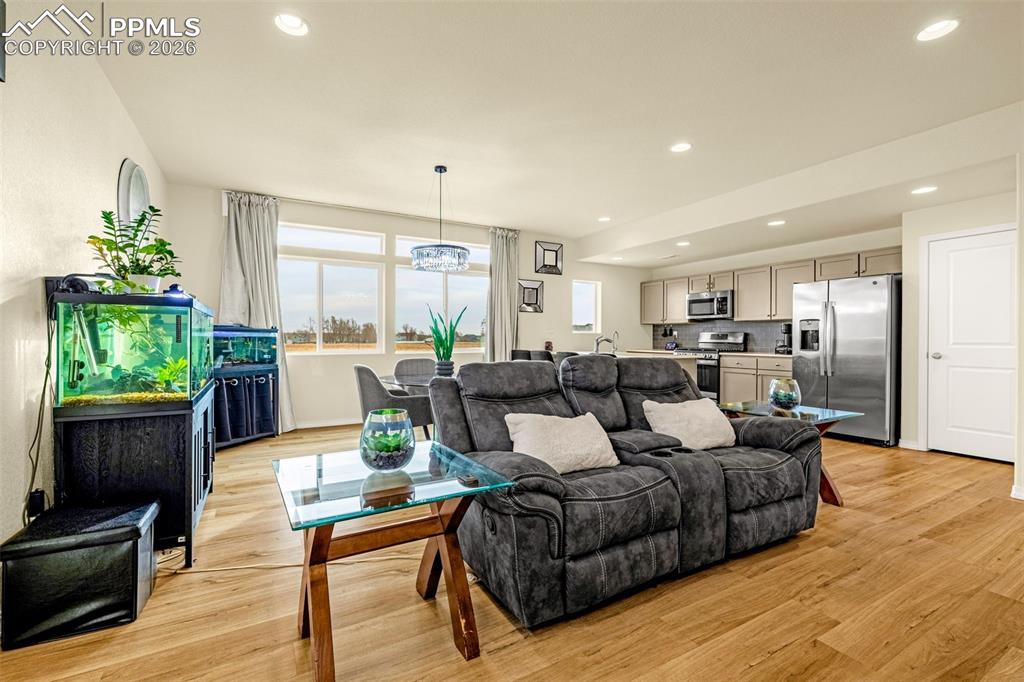 Family room as seen from the other staircase