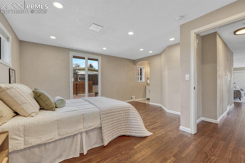 Spacious primary with walk out!