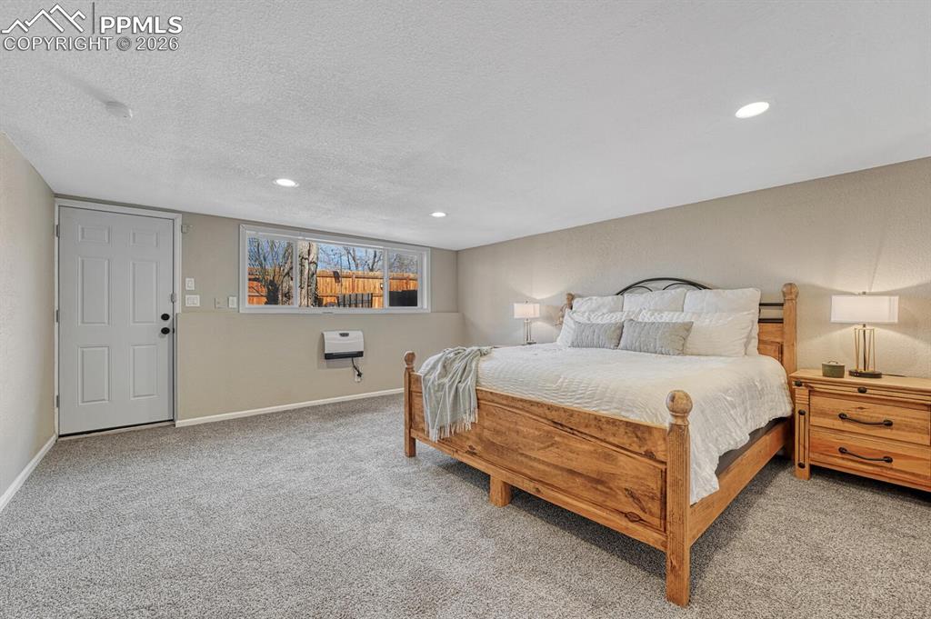 Basement bedroom with its own private access. 