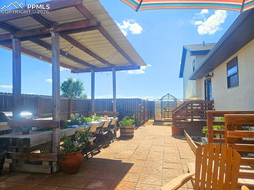 View with access to Kitchen and Garage with Cedar Wood Landings