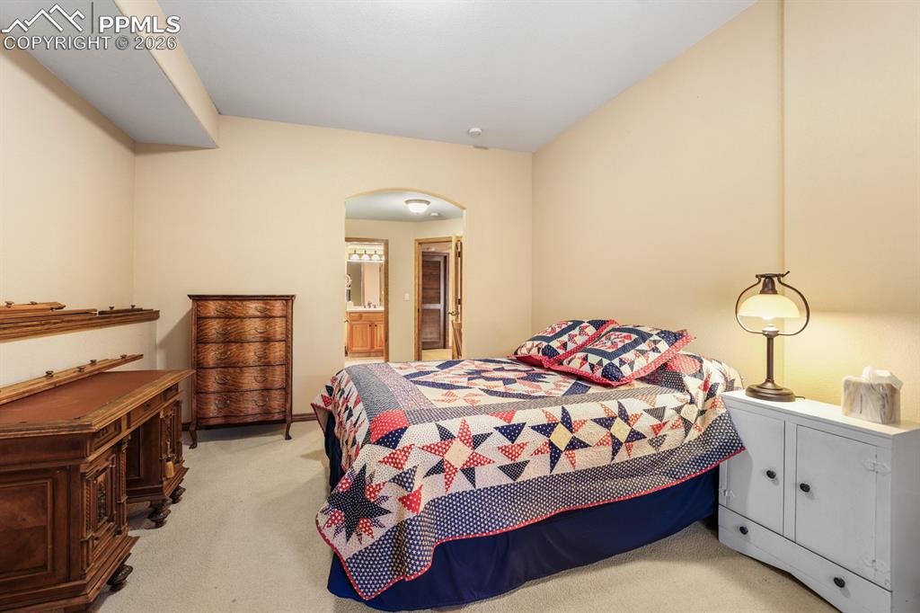 One of three bedrooms on the lower level