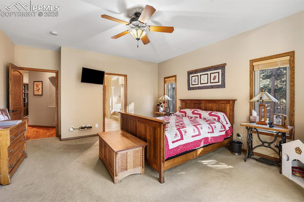 Spacious primary bedroom suite 