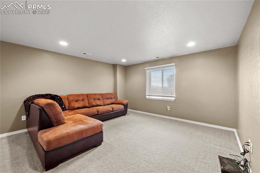 Large basement family room