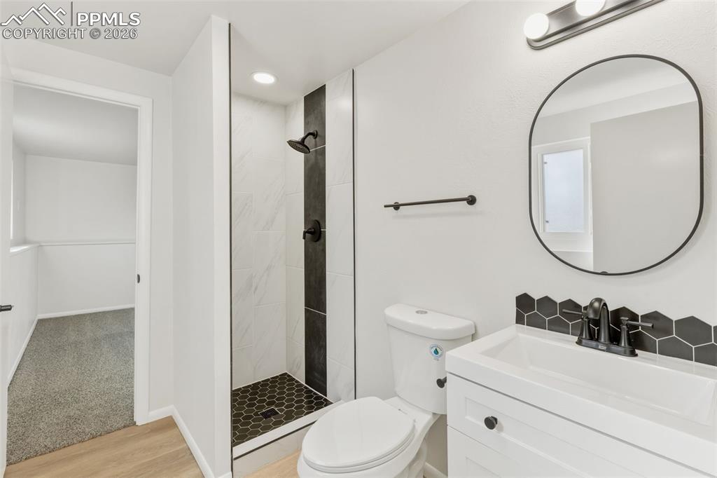 Sleek walk-in shower design