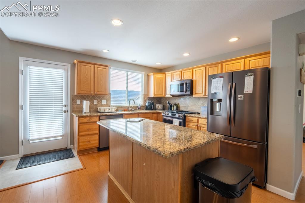 Kitchen with walk out deck - main floor