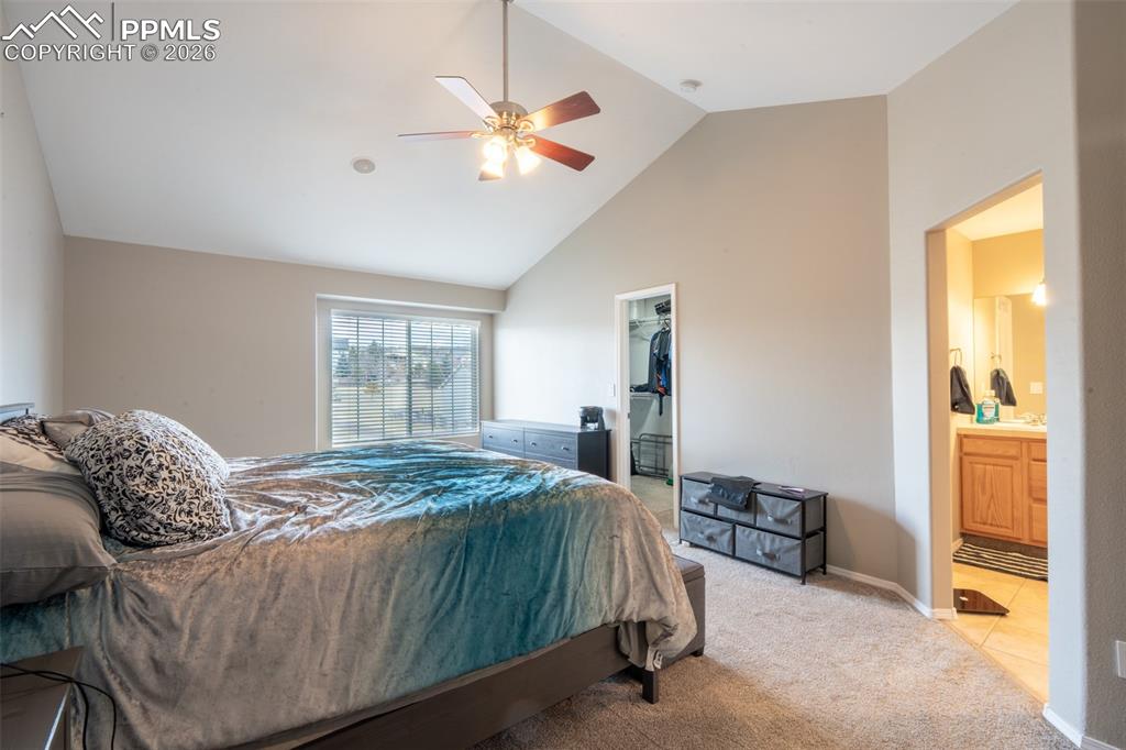Primary bedroom (1) with walk in closet and ensuite 5 piece bath - upper floor