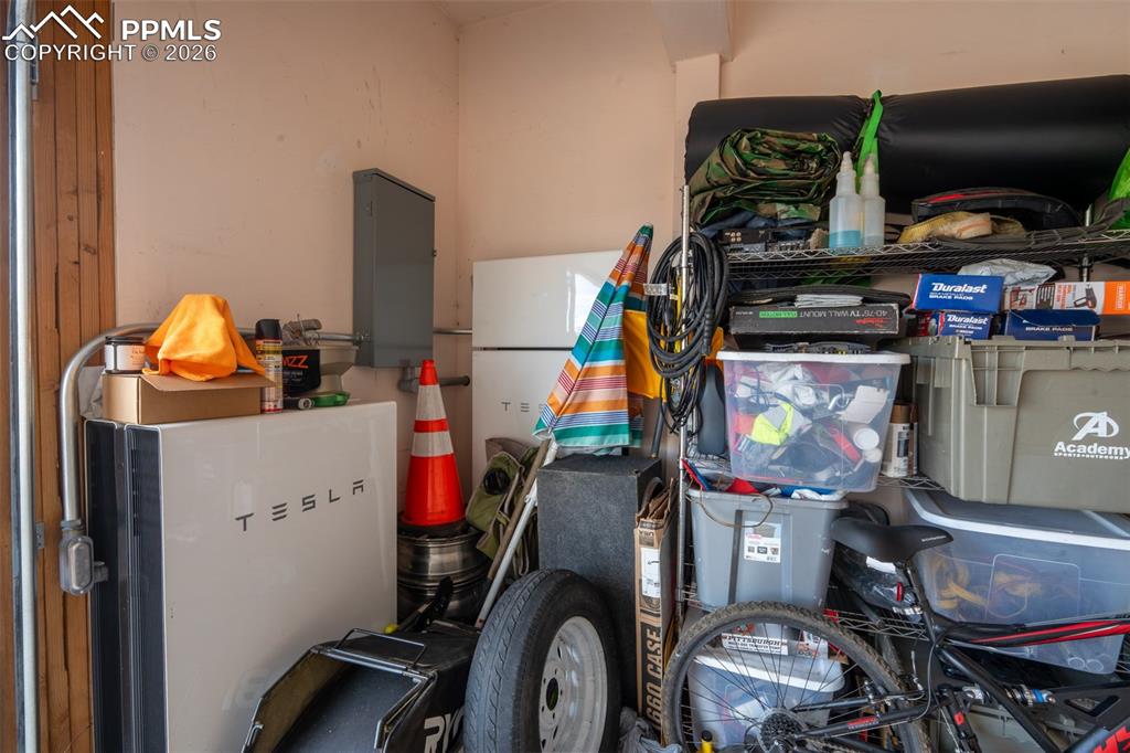 2 car garage with Tesla Powerwalls