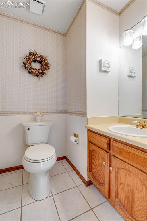 Half bathroom on main level.