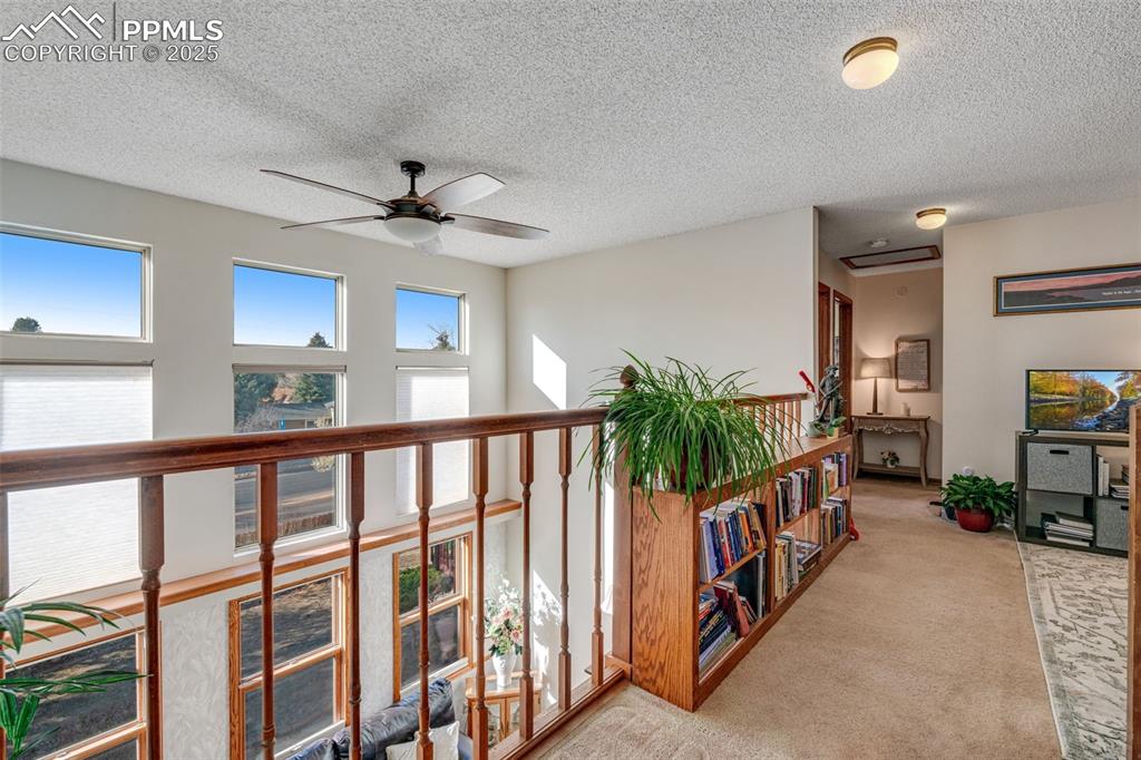 2nd story loft with views from clerestory windows. 