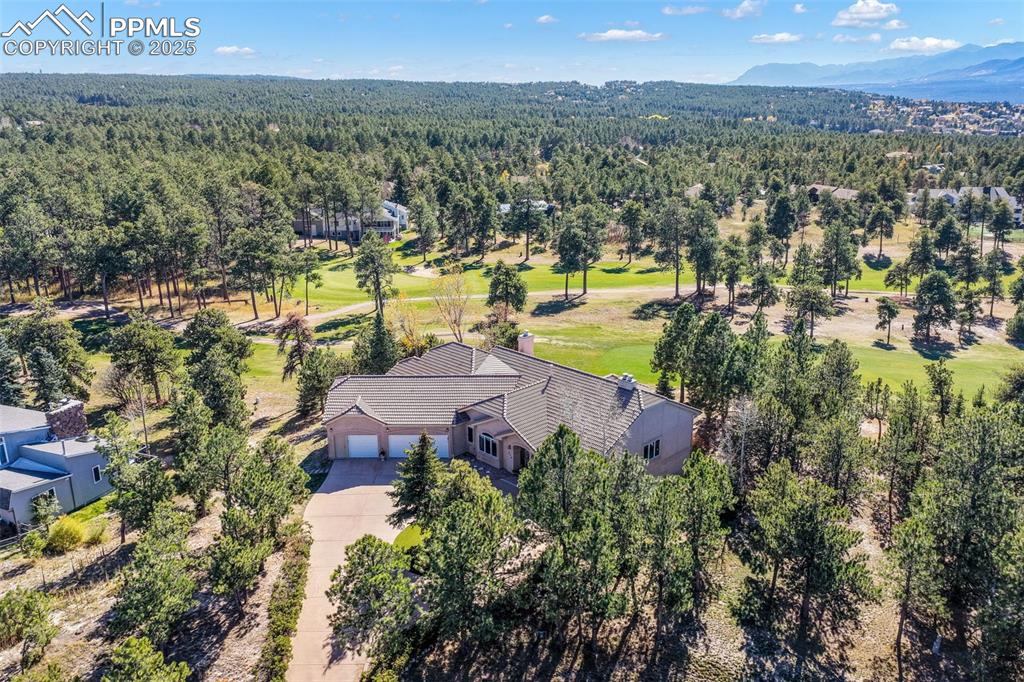 Backs to Woodmoor golf course with beautiful mountain views