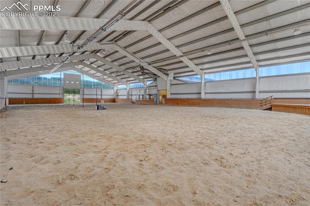 View of yard with a covered structure
