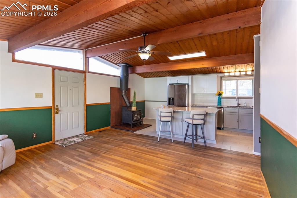 Living room to kitchen