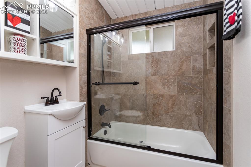 Shower-tub combo.