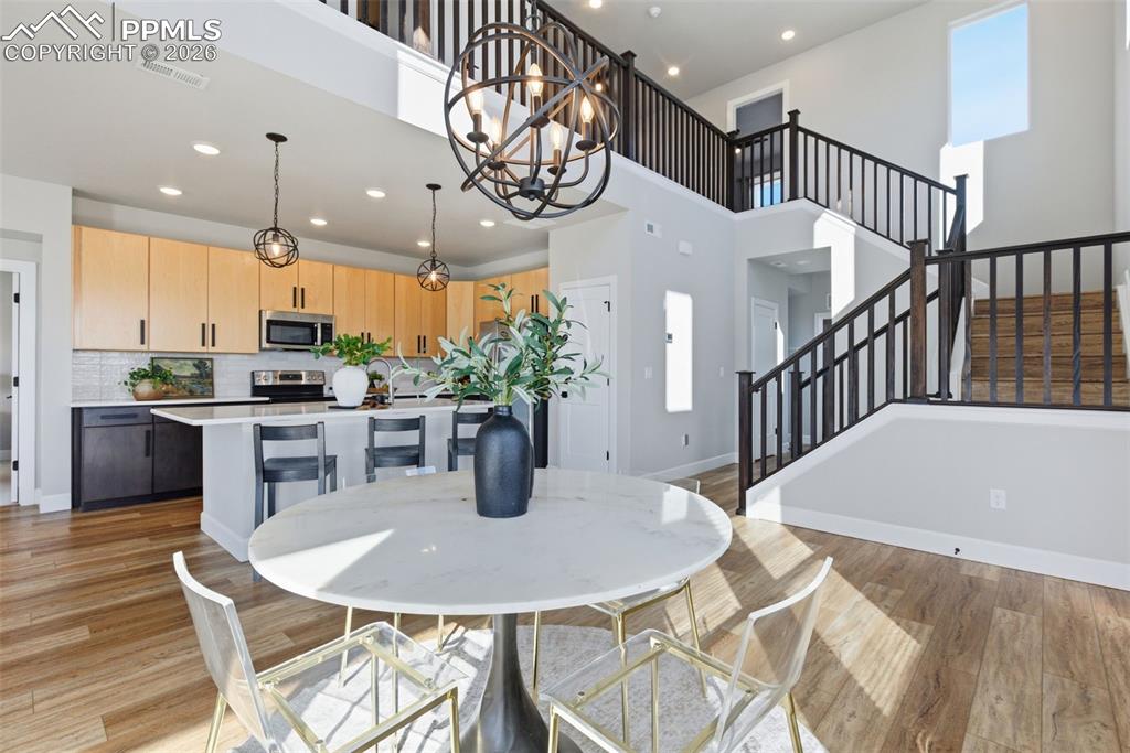 Vaulted ceiling with openness makes this home feel very spacious