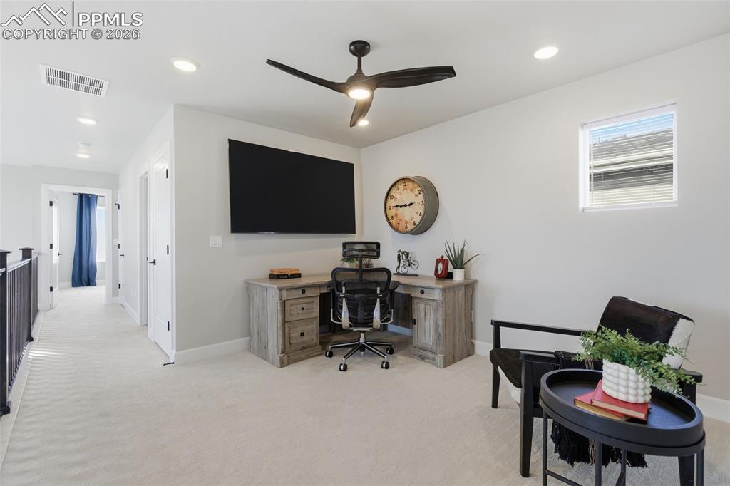 Another view of the flexible loft space with upgraded carpet and pad throughout the 2nd floor spaces