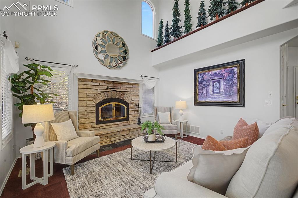 Vaulted ceilings make this space feel amazing!