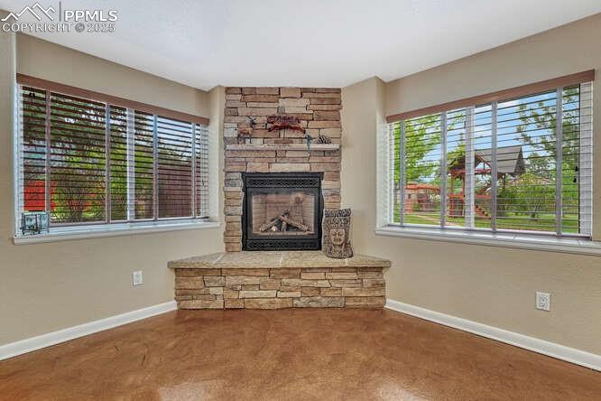 Family room fireplace