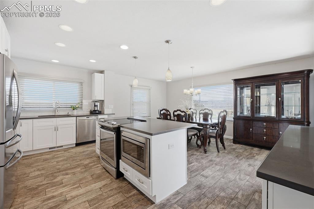 Updated white kitchen and quartz countertops