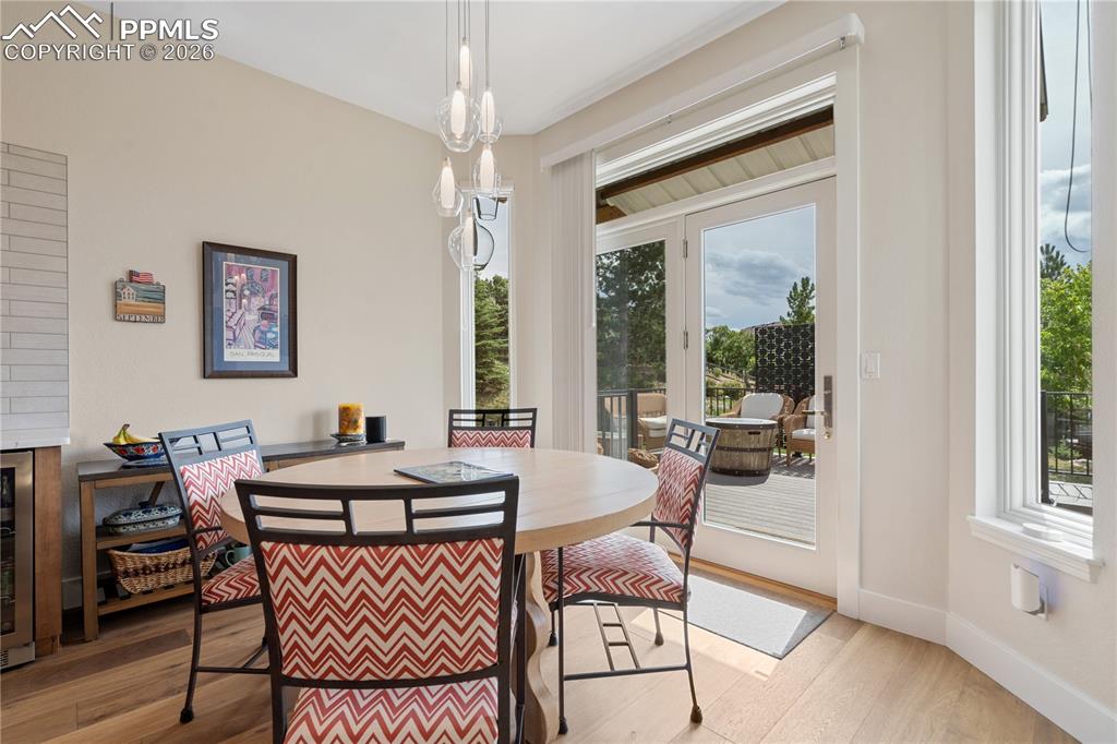 Eat in kitchen with walk out to deck