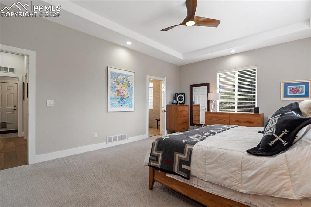 Master bedroom with adjoining 3/4 bathroom