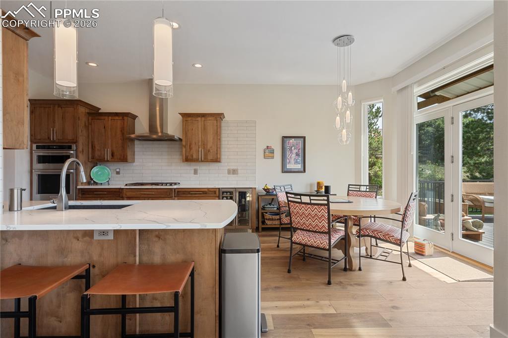 Eat in kitchen with walk out to newer composite deck