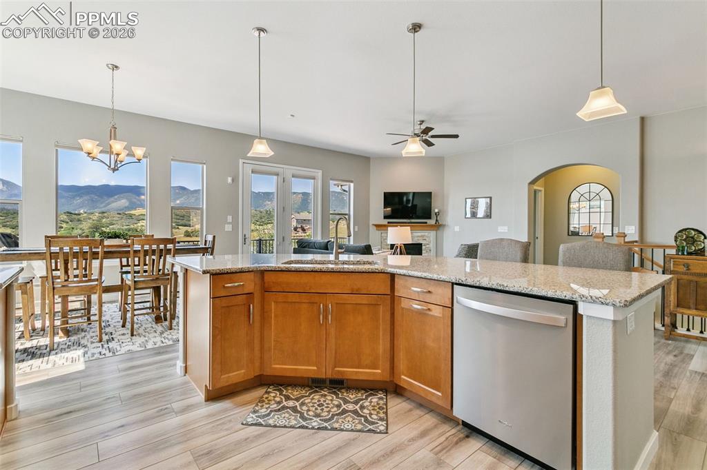 Kitchen Overlooking the Splendid Great Room