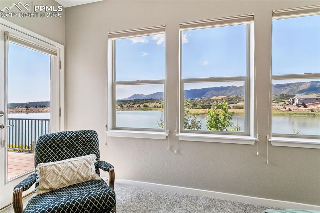 Sitting Area with a Door to the Deck