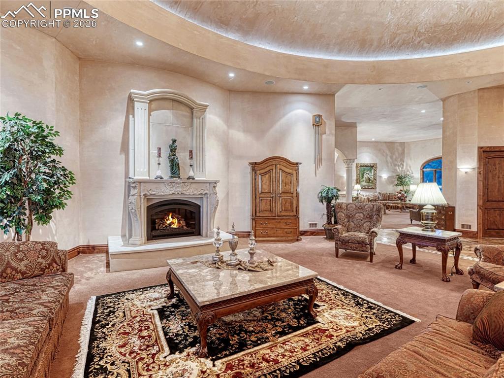 Great Room area with a more intimate living space just beyond.