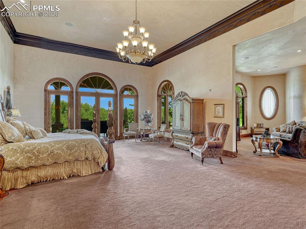 Primary Suite w/sitting room, private laundry, walk-in wardrobe, private access to covered terrace, steam shower, separate jetted tub and more.