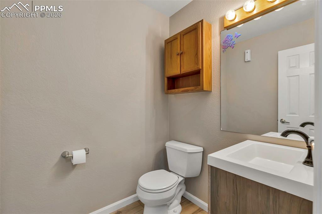 Half bath on main level.