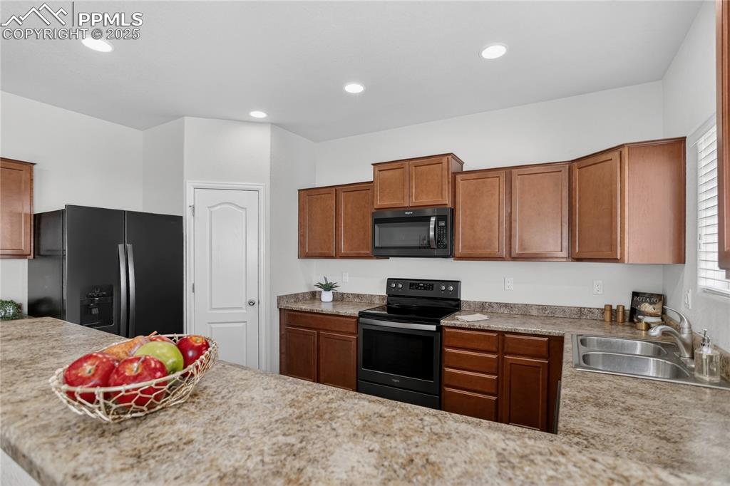 Stone counters & pantry