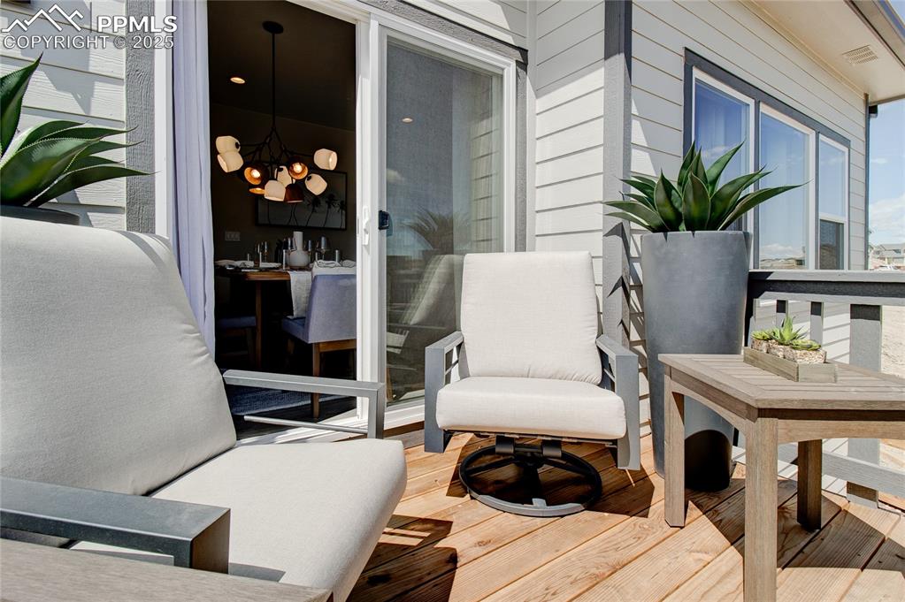 View of wooden terrace