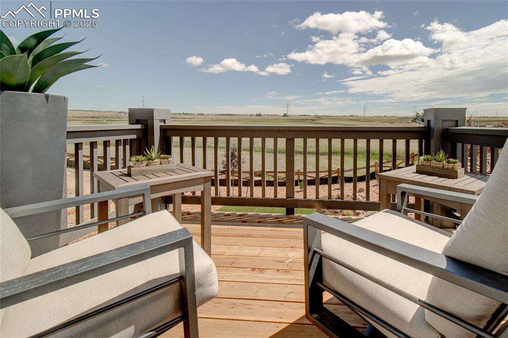Deck with a view of rural / pastoral area
