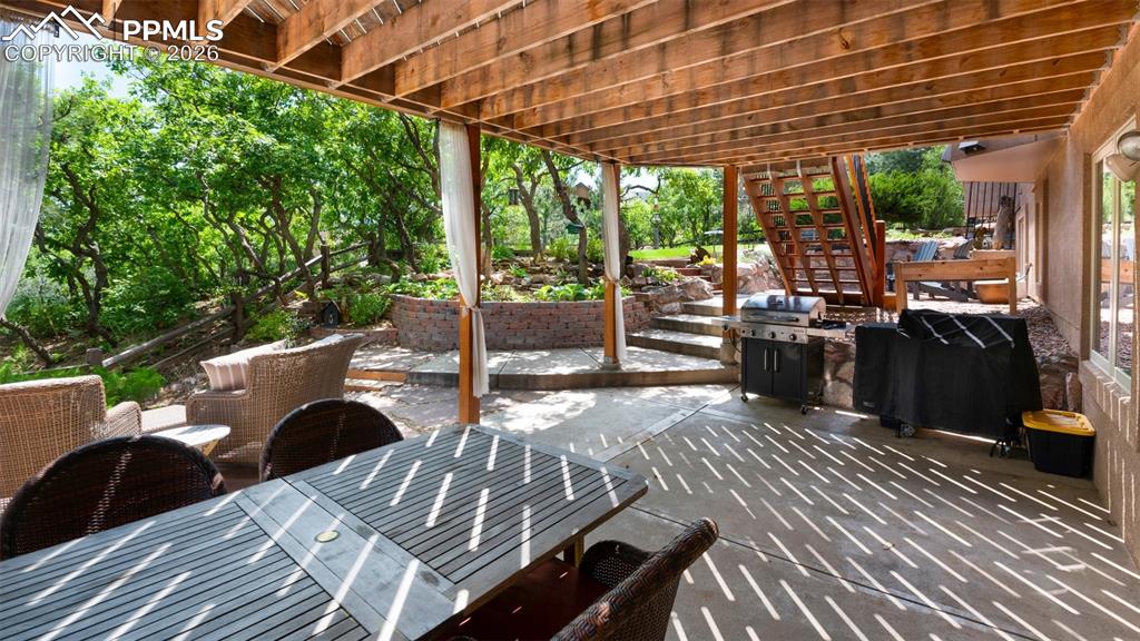 Shaded Under Deck Outdoor Living Area