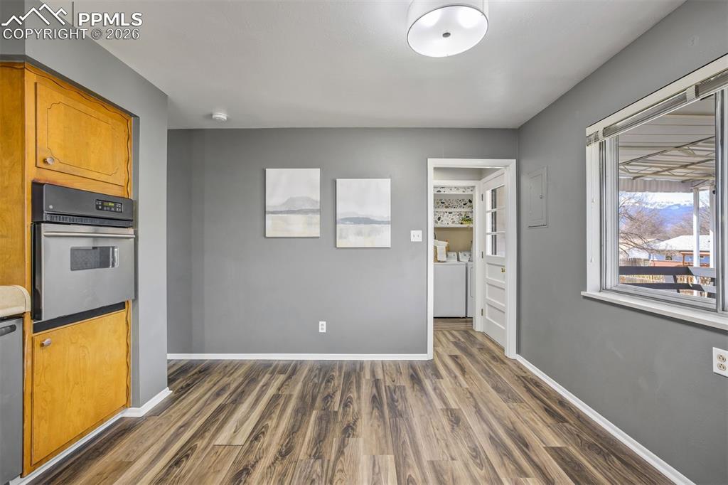 Laundry off the kitchen