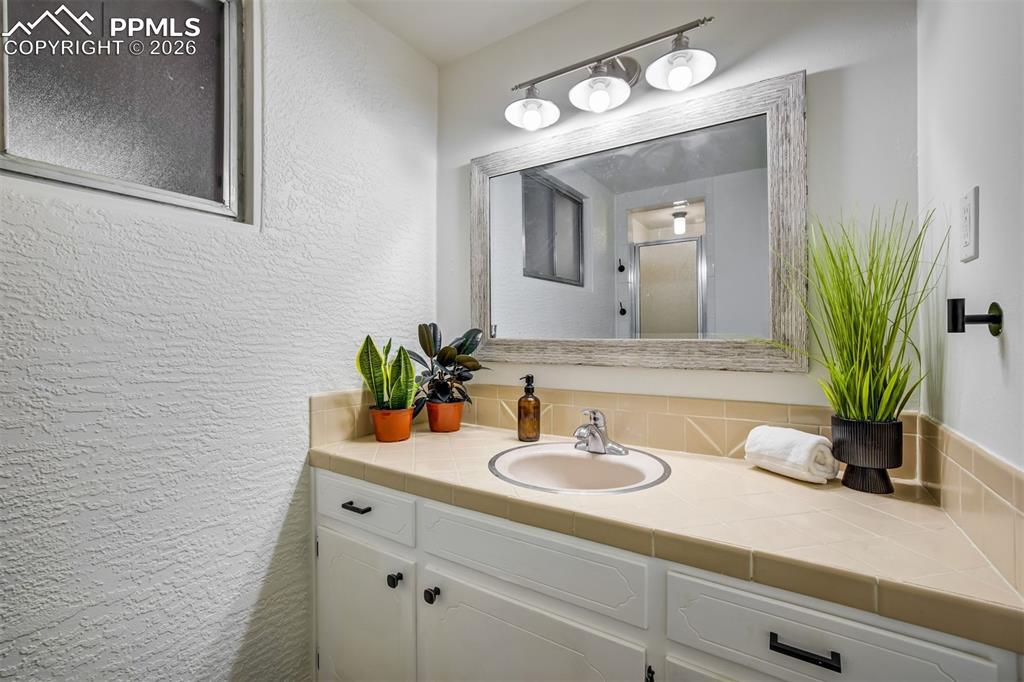 Full bathroom in the lower level