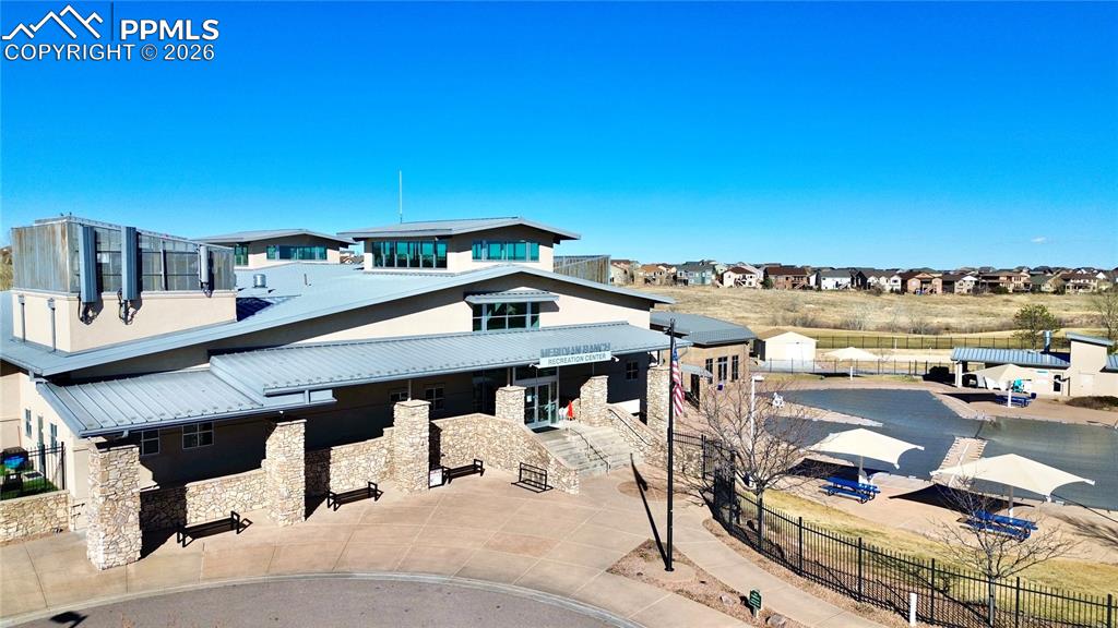 Residents enjoy access to the Meridian Ranch Recreation Center, offering a full service fitness facility along with  indoor and outdoor swimming pools 