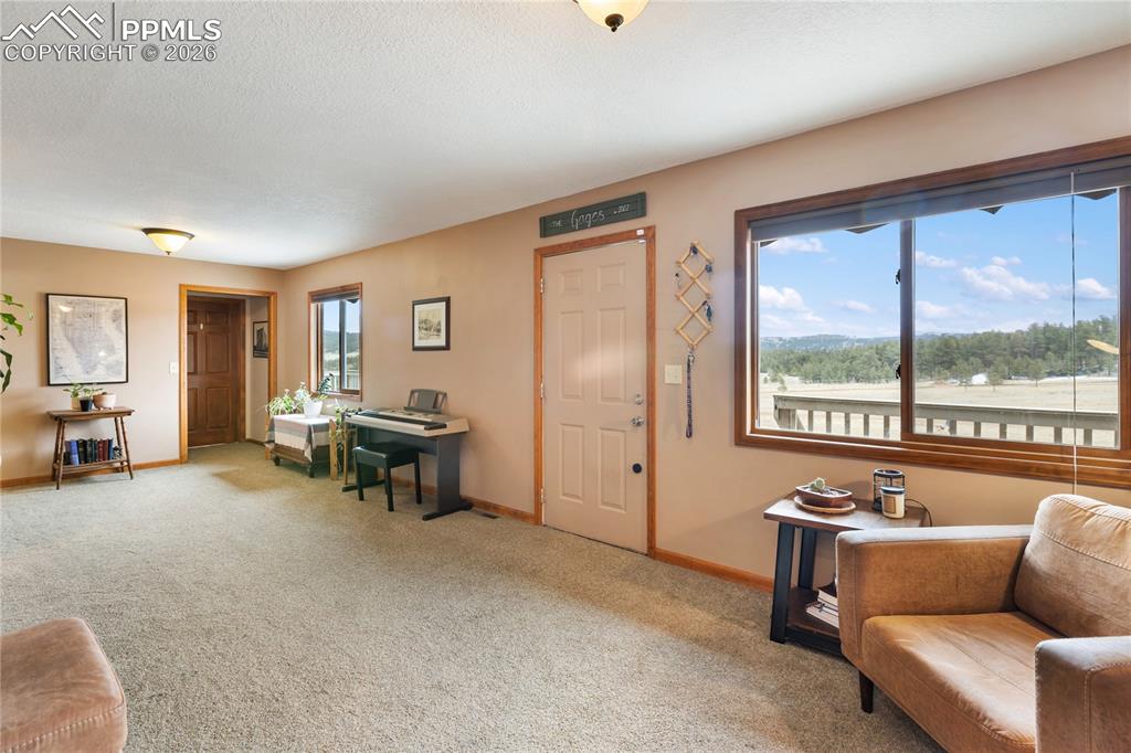 The front entry opens into the sitting room!