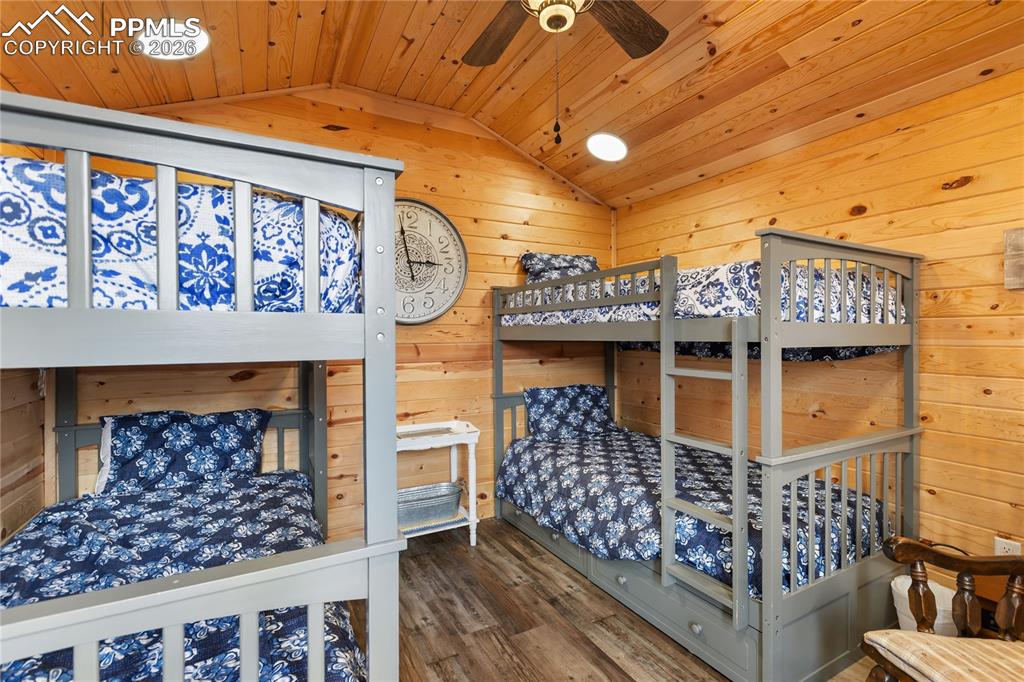 Inside the outdoor-access bunkhouse!